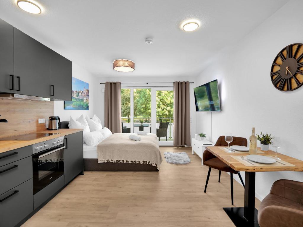 Inhome Studio Apartment - Kueche - Parken - Tv 施韦比施哈尔 外观 照片
